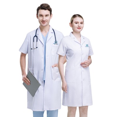 Short-Sleeve White Lab Coat Woman/Man